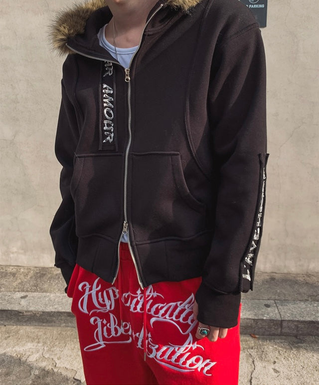 AMOUR超高質毛毛連帽衛衣｜2色入