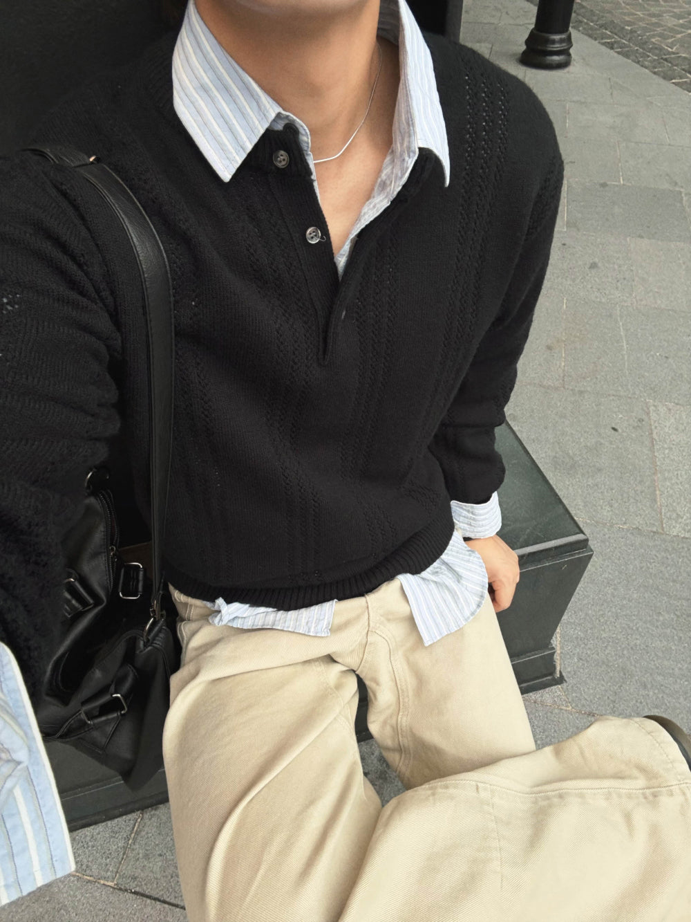 PREMIUM👑細麻花亨利領針織衫｜4色入