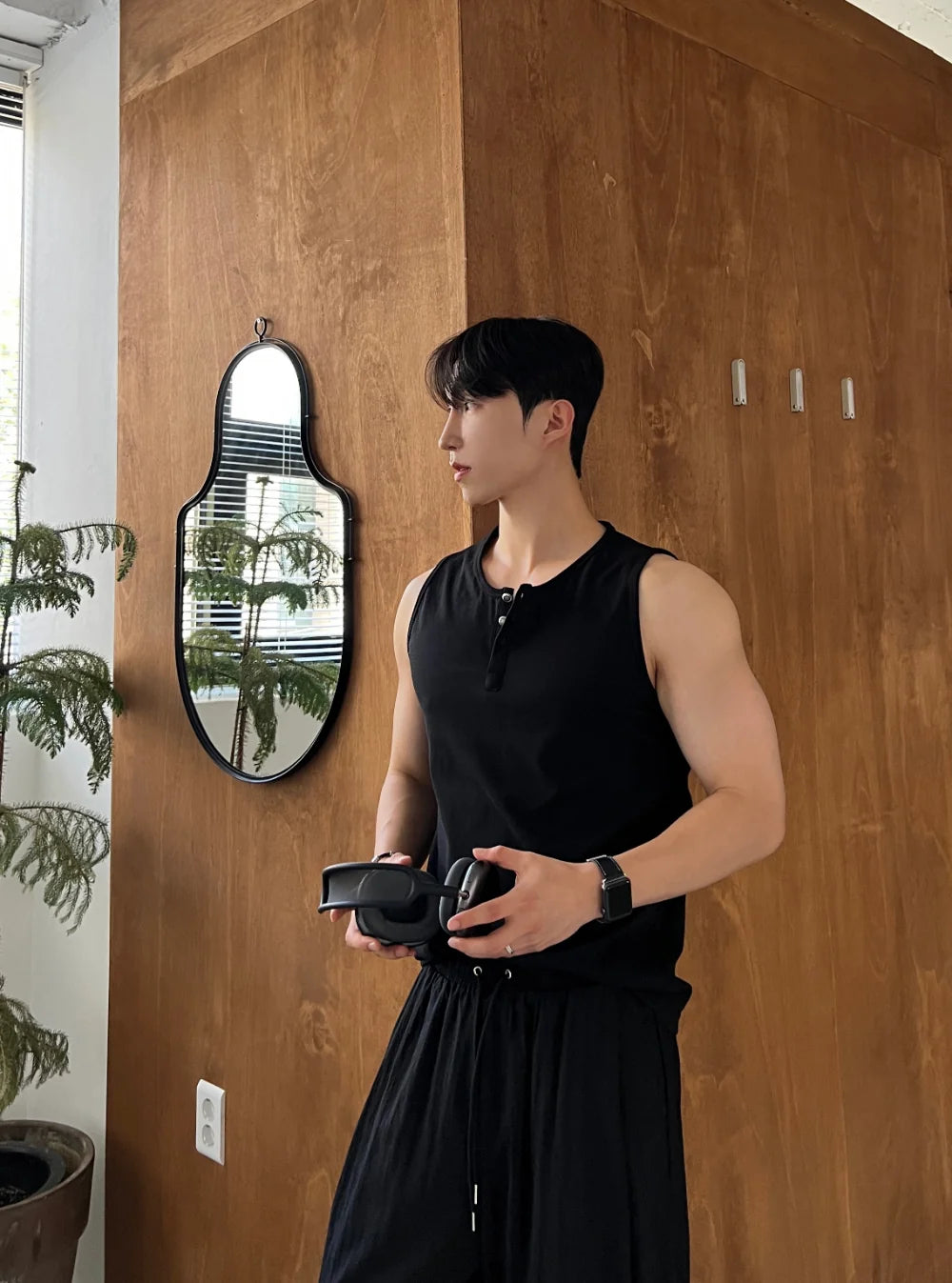 Gym Bro系列🏋️線條鈕扣坎肩背心｜3色入