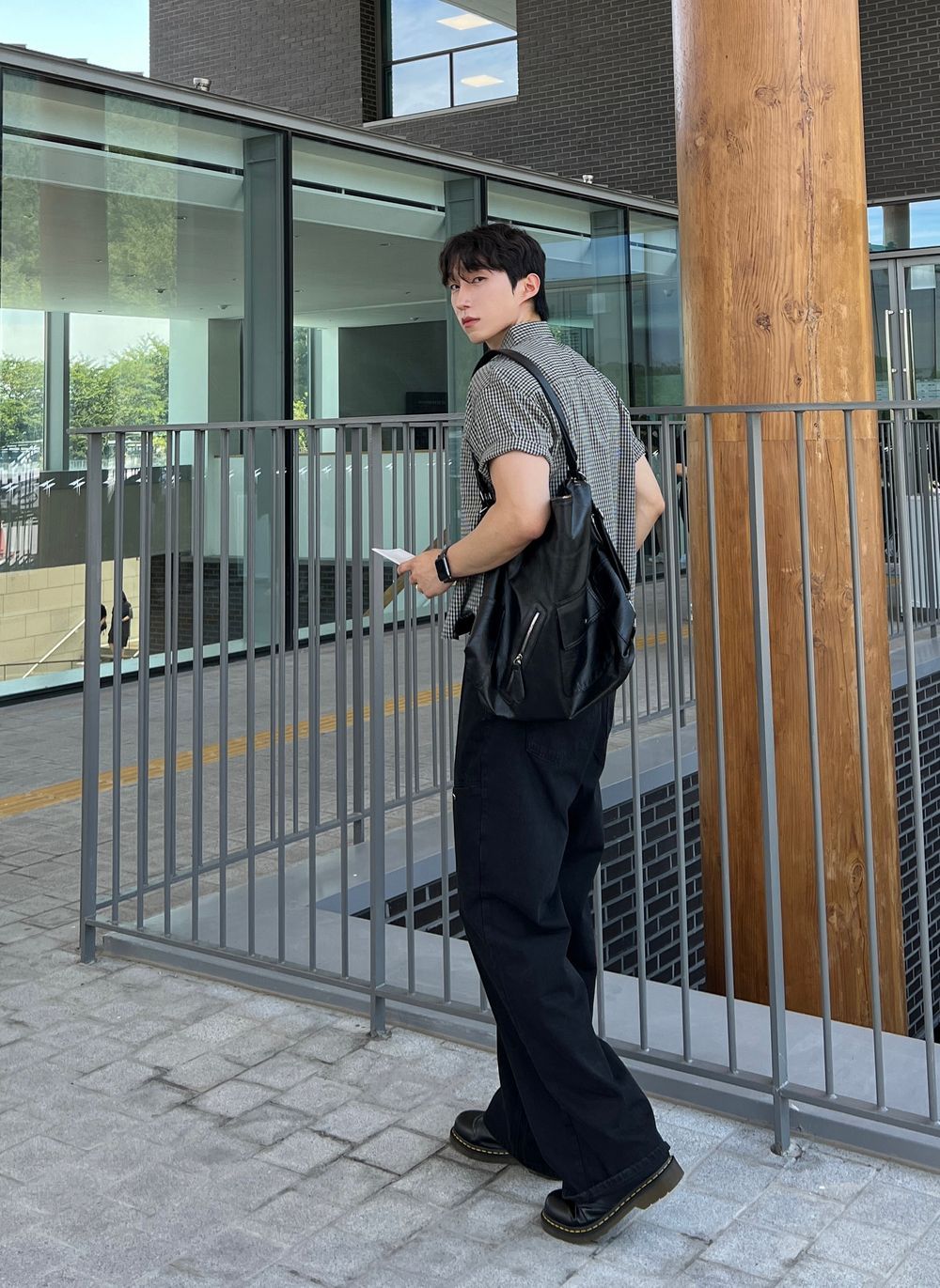 不壓身高！格仔短袖恤衫｜4色入