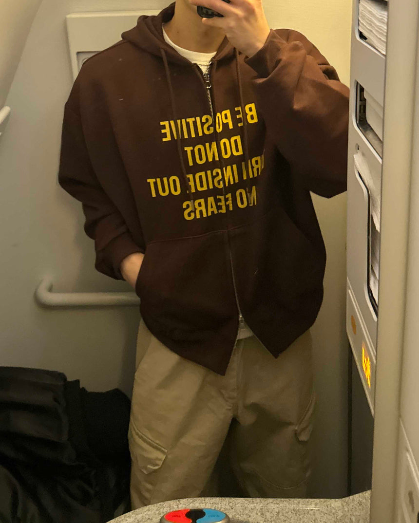 薄款更耐穿🍃Be Positive開胸衛衣｜3色入