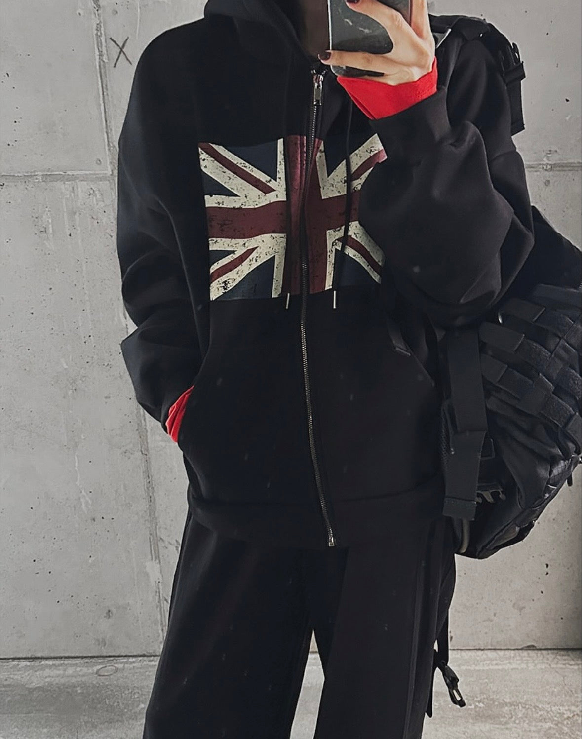 男女OK！短款國旗印花拉鏈外套｜2色入