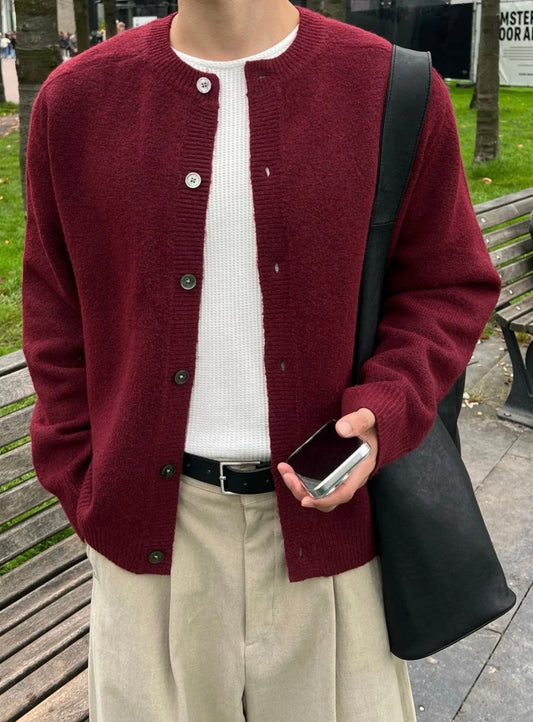 衣櫃必備款！立體編織開胸針織衫｜9色入