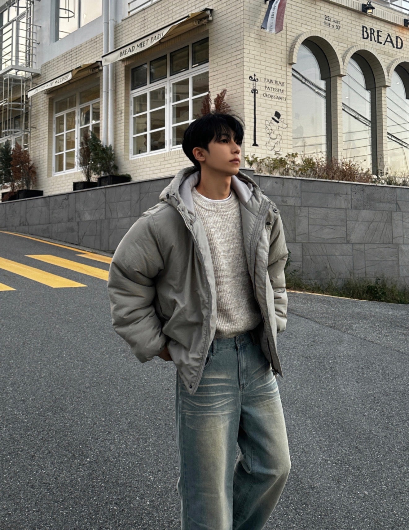 男友感Max！混色羊毛混紡寬鬆針織衫｜4色入