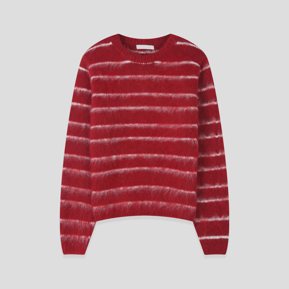 易襯款！馬海毛條紋針織衫｜4色入