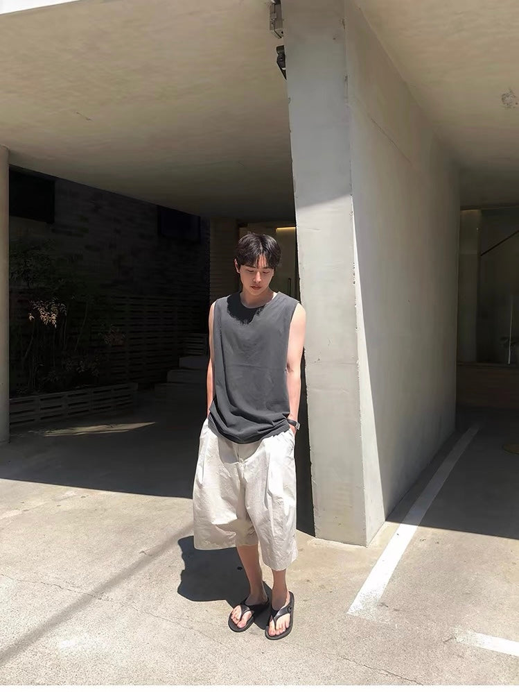 韓系純色簡約坎肩寬鬆背心｜3色入