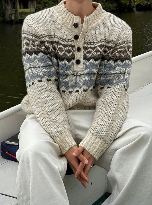 10%Wool🧶Nordic亨利領針織衫｜4色入