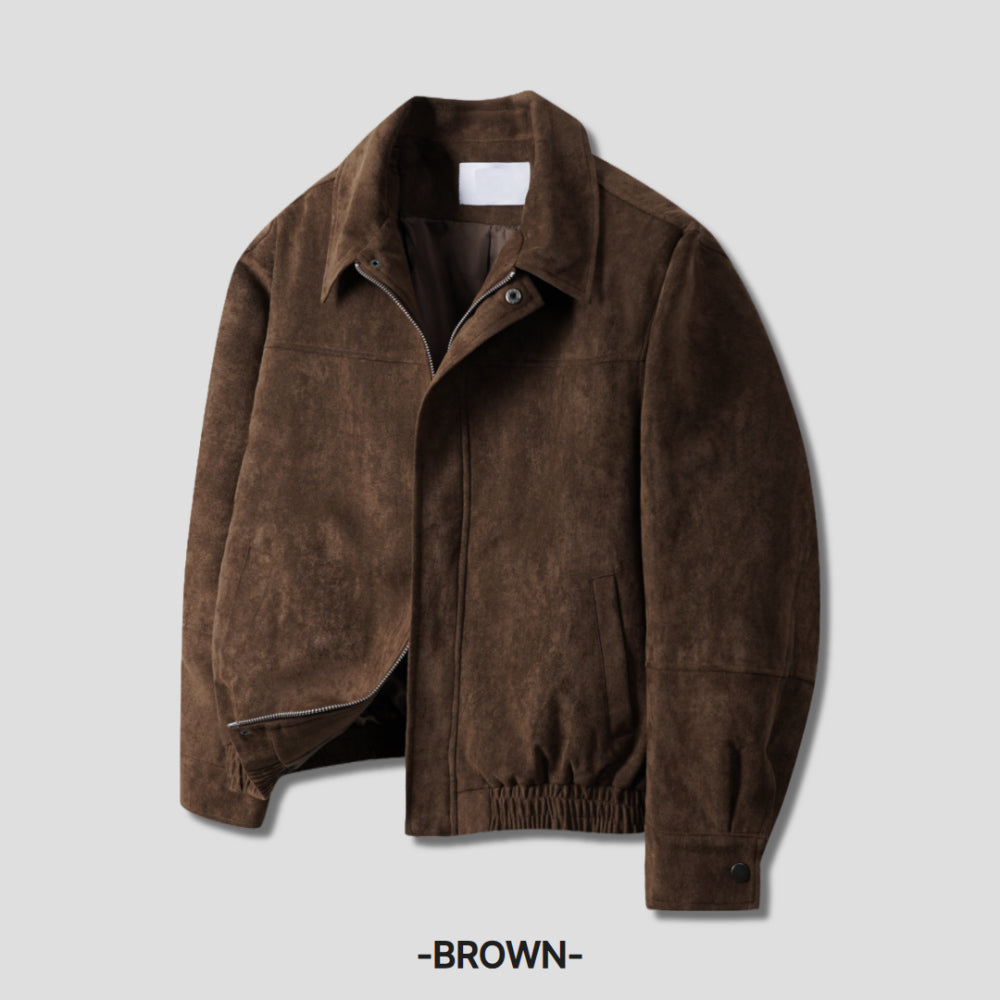 PREMIUM👑簡約款哈靈頓麂皮外套｜3色入