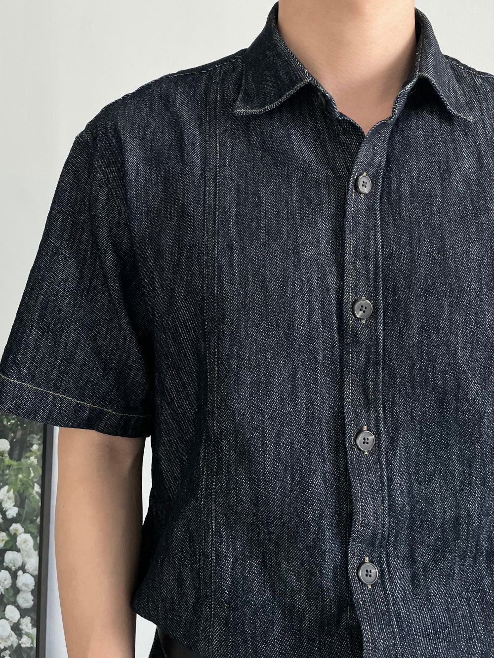 PREMIUM Set👑水洗牛仔短袖恤衫｜1色入