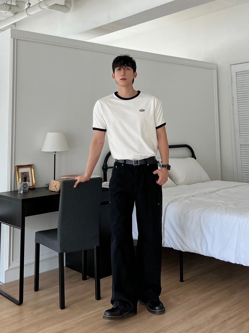 Caliso復古純棉撞色短袖｜3色入