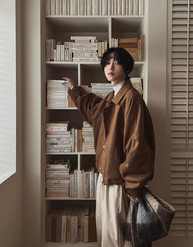 所有身高ok！男友風羊毛束腰短款外套｜2色入