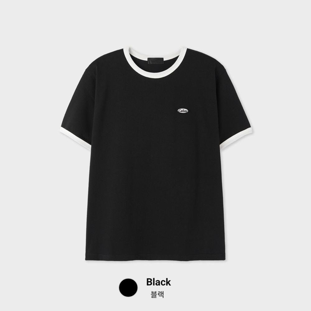 Caliso復古純棉撞色短袖｜3色入