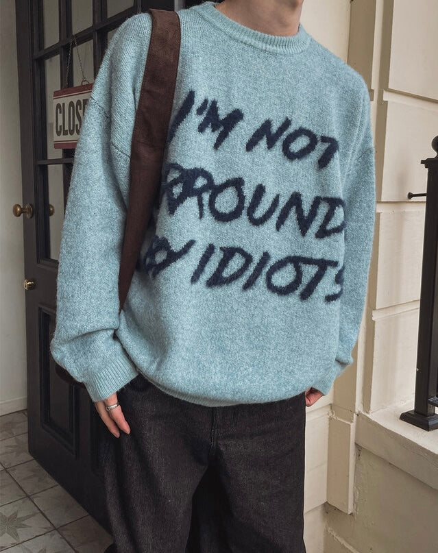 I'm not surrounded by idiot寬鬆針織衫｜4色入