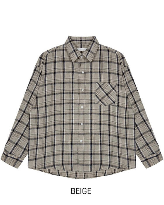 秋冬休閒格紋恤衫｜10色入