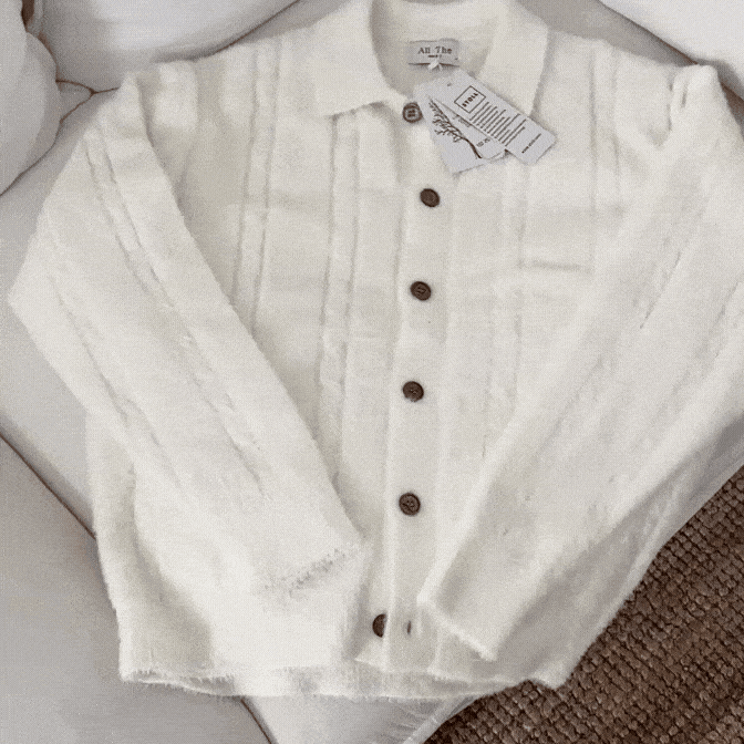 絨毛感🧶Angora山羊毛翻領麻花針織衫｜6色入