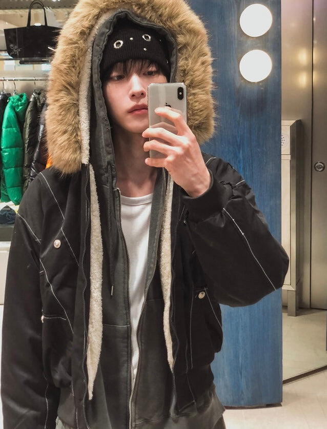 2026大熱款！Raccoon毛毛邊明線外套｜2色入