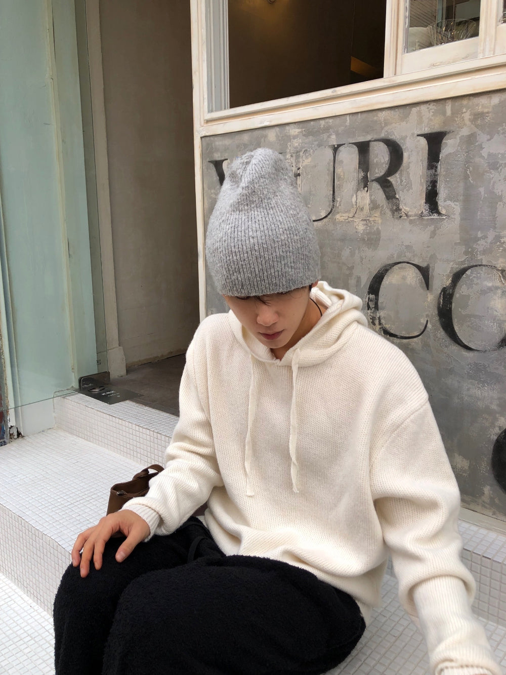 男友感單品！立體編織針織Hoodie｜4色入