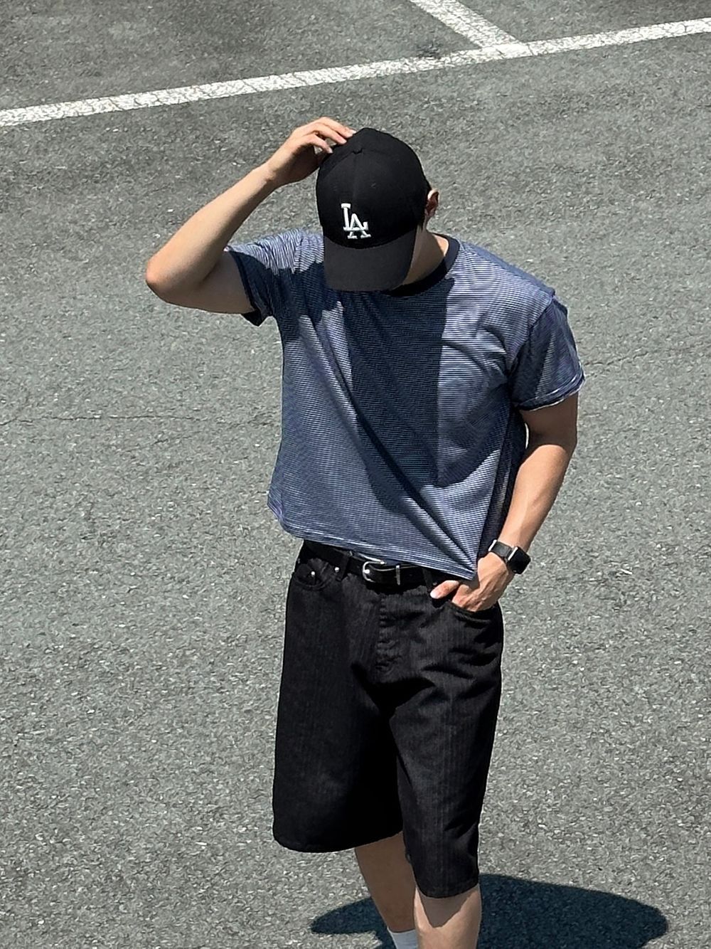 美式復古橫間短款純棉短袖｜3色入