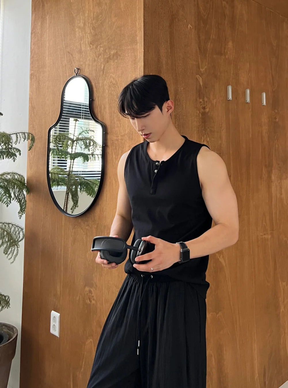 Gym Bro系列🏋️線條鈕扣坎肩背心｜3色入