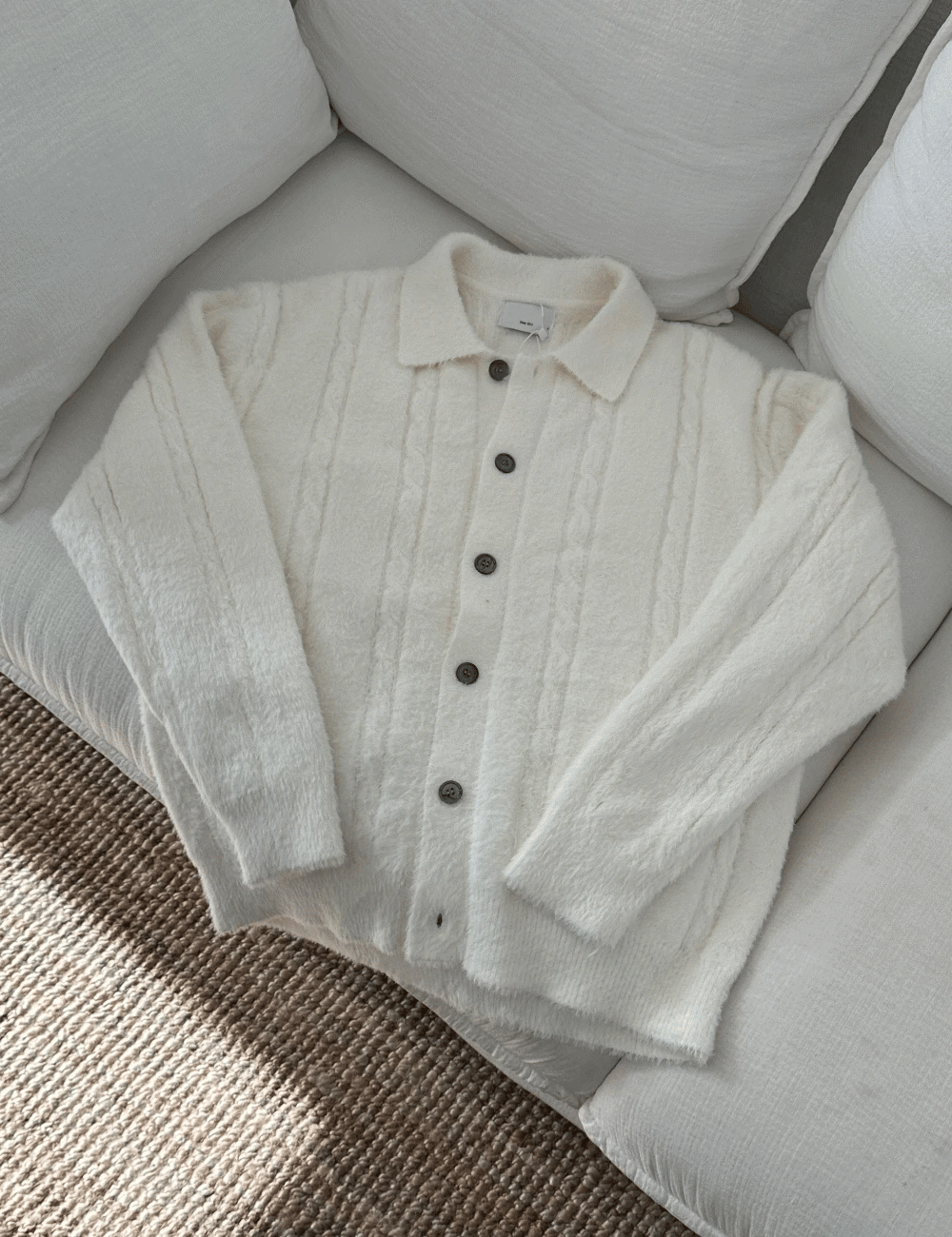 絨毛感🧶Angora山羊毛翻領麻花針織衫｜6色入