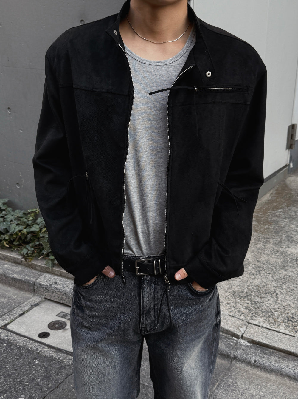 多尺碼！型格貓鬚水洗牛仔褲｜1色入