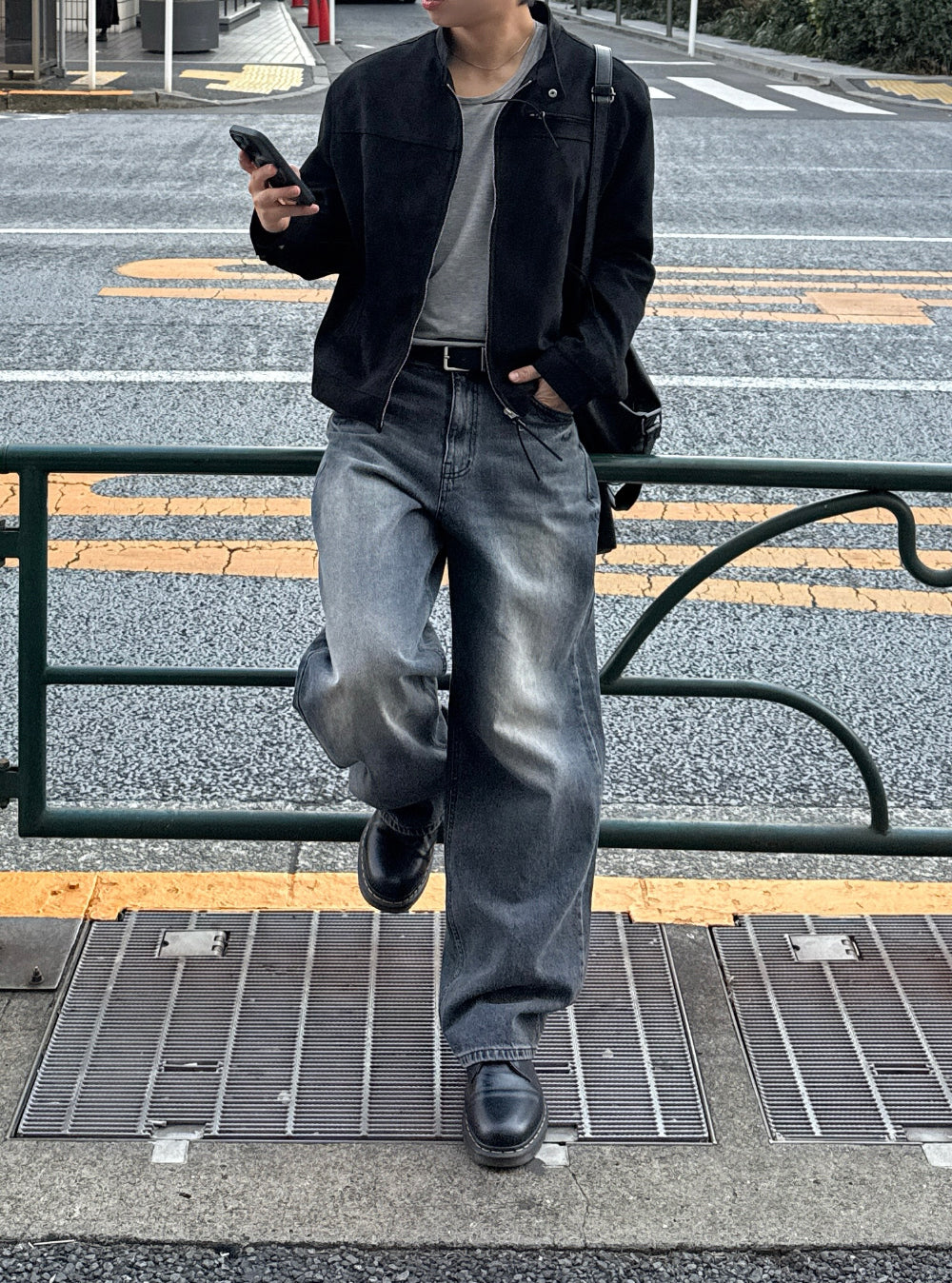 多尺碼！型格貓鬚水洗牛仔褲｜1色入