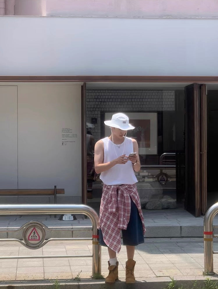 韓系純色坎肩寬鬆背心｜2色入