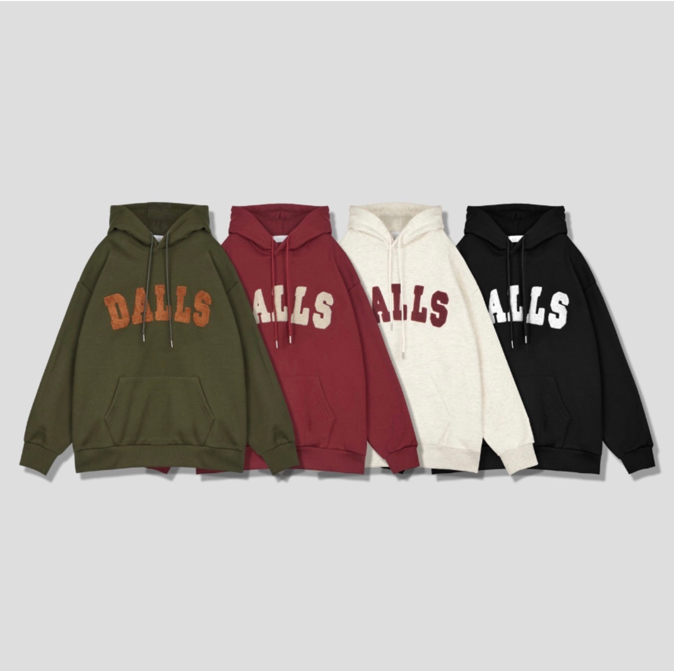 DALLS拼布連帽衛衣｜4色入