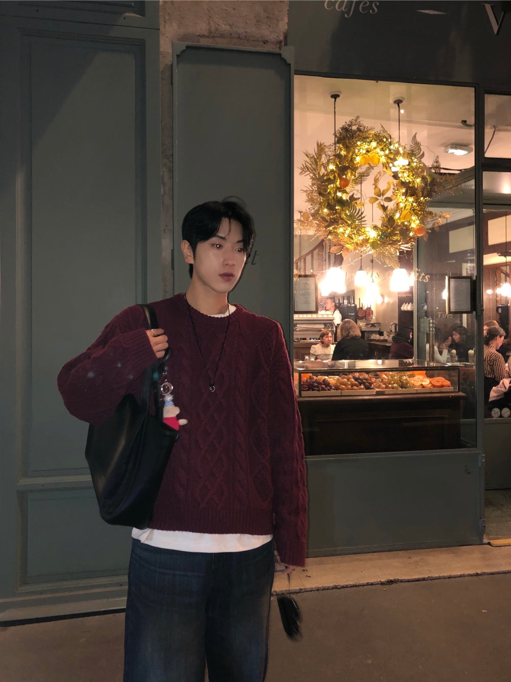 50%羊毛🐑漁夫紋麻花針織衫｜4色入