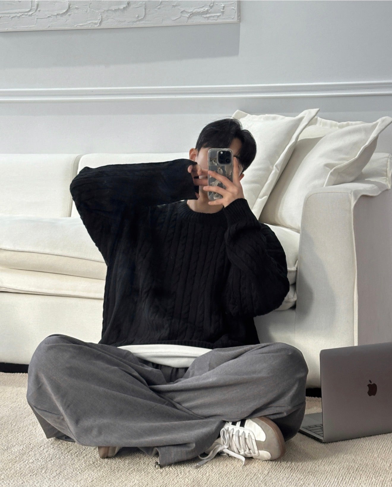 高品質! 百搭純色麻花紋針織衫｜5色入