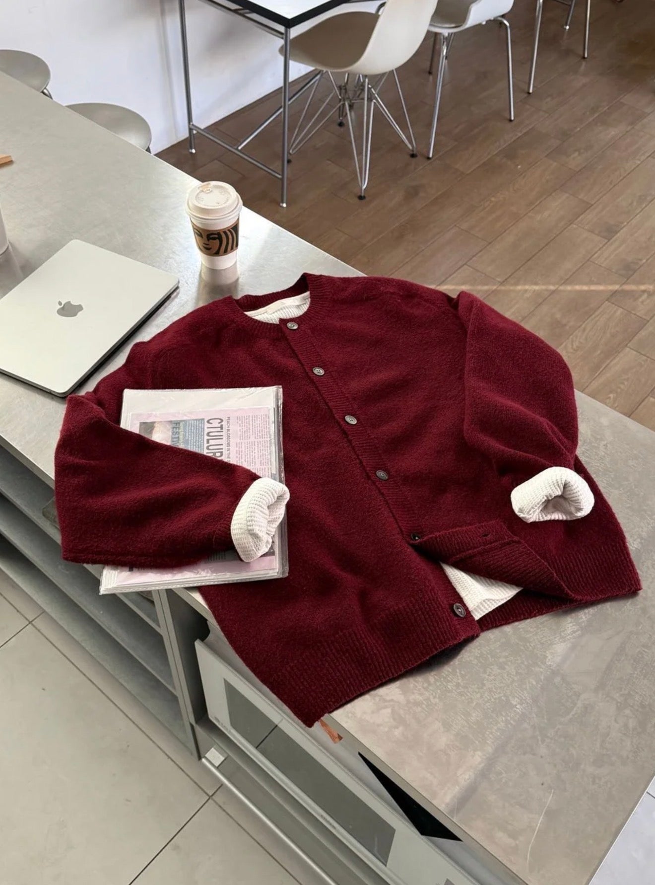 衣櫃必備款！立體編織開胸針織衫｜9色入