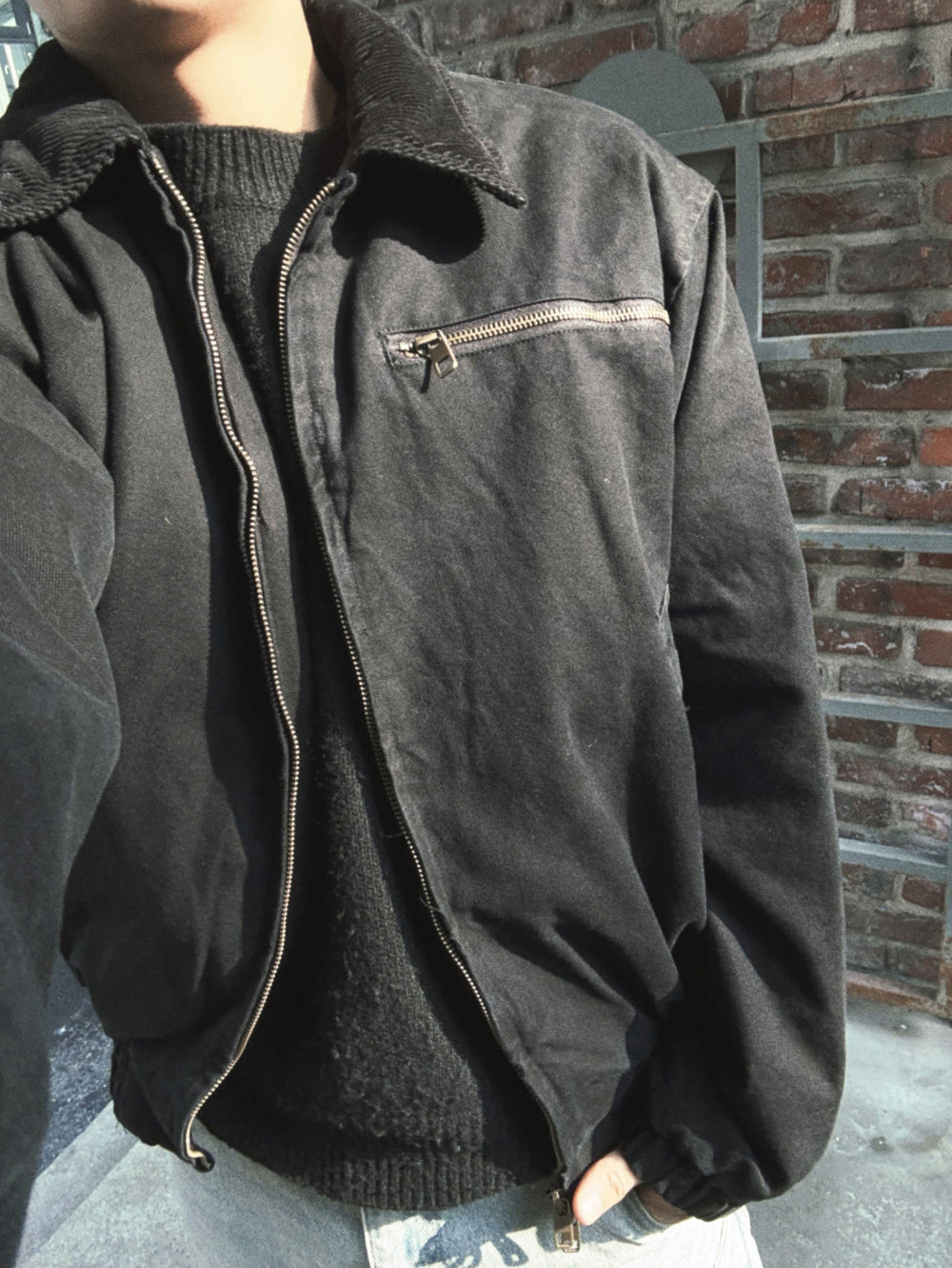 PREMIUM👑韓製重工短版拼接工裝外套｜2色入