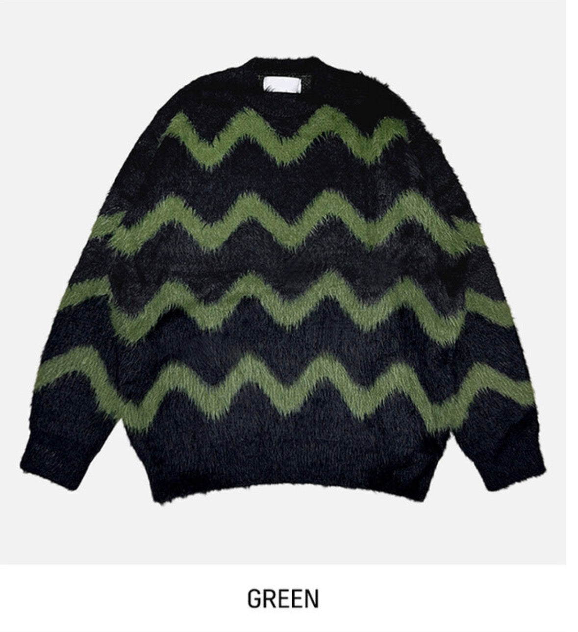 毛絮感！波浪紋寬鬆針織衫｜4色入