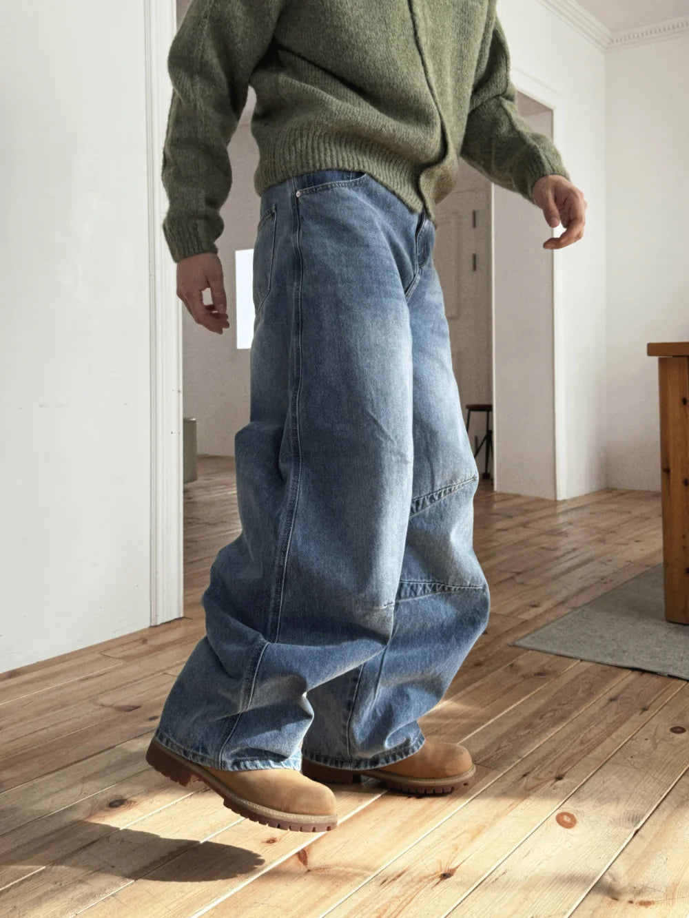 美式街頭感☄️水洗牛仔微闊形牛仔褲｜7色入