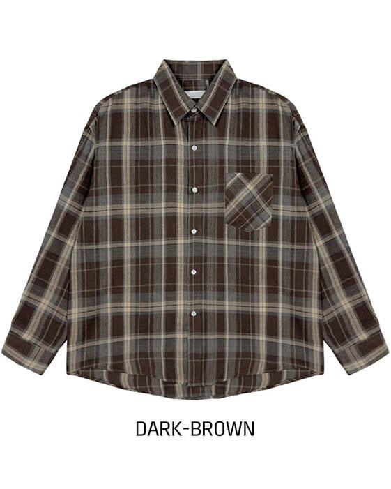 秋冬休閒格紋恤衫｜10色入