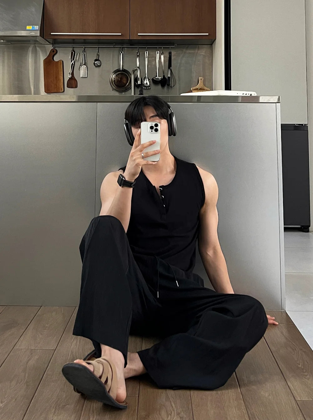 Gym Bro系列🏋️線條鈕扣坎肩背心｜3色入