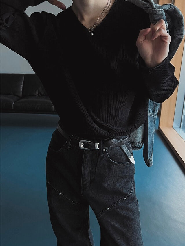 [氣質款]微V領內搭/單穿長袖