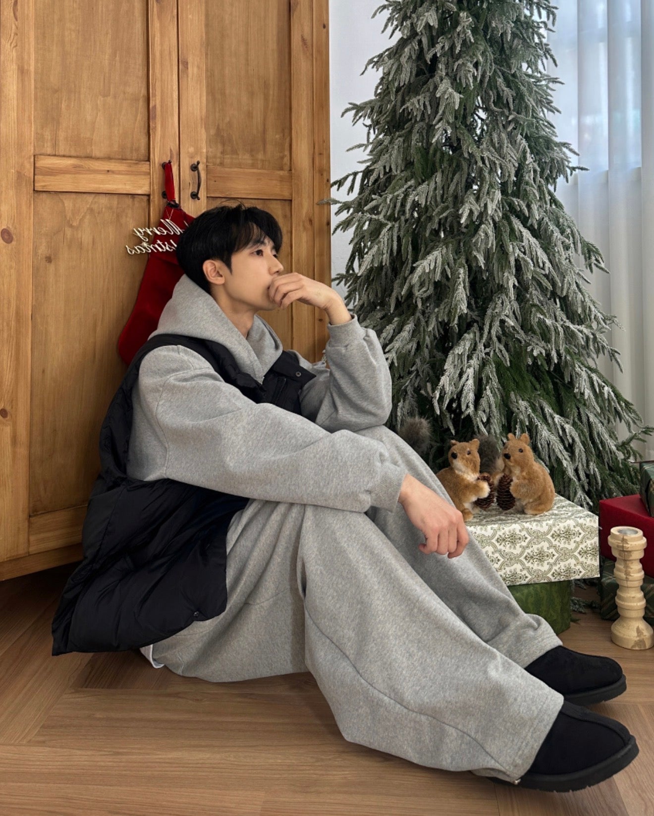 Premium👑基礎款彎刀闊腳棉褲｜4色入