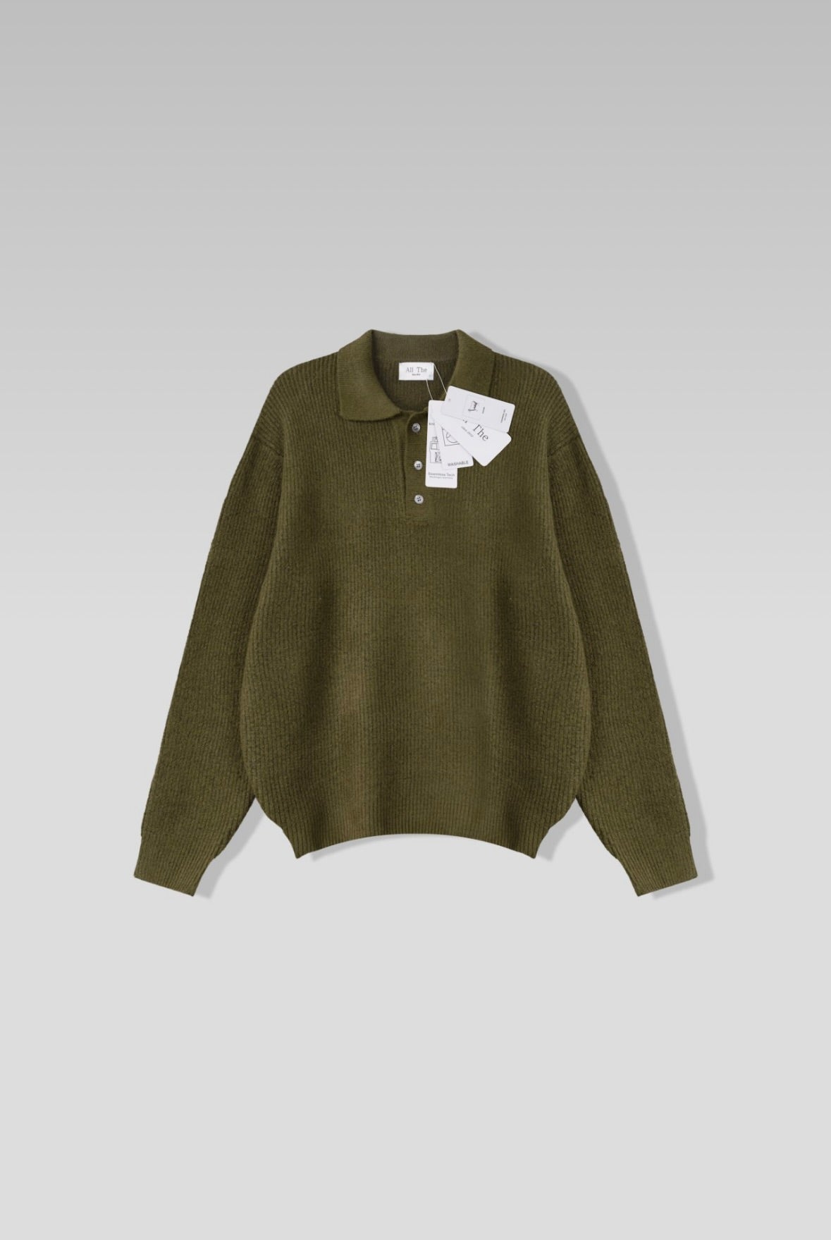 (休閑穩重感！)純色翻領POLO針織上衣｜9色入