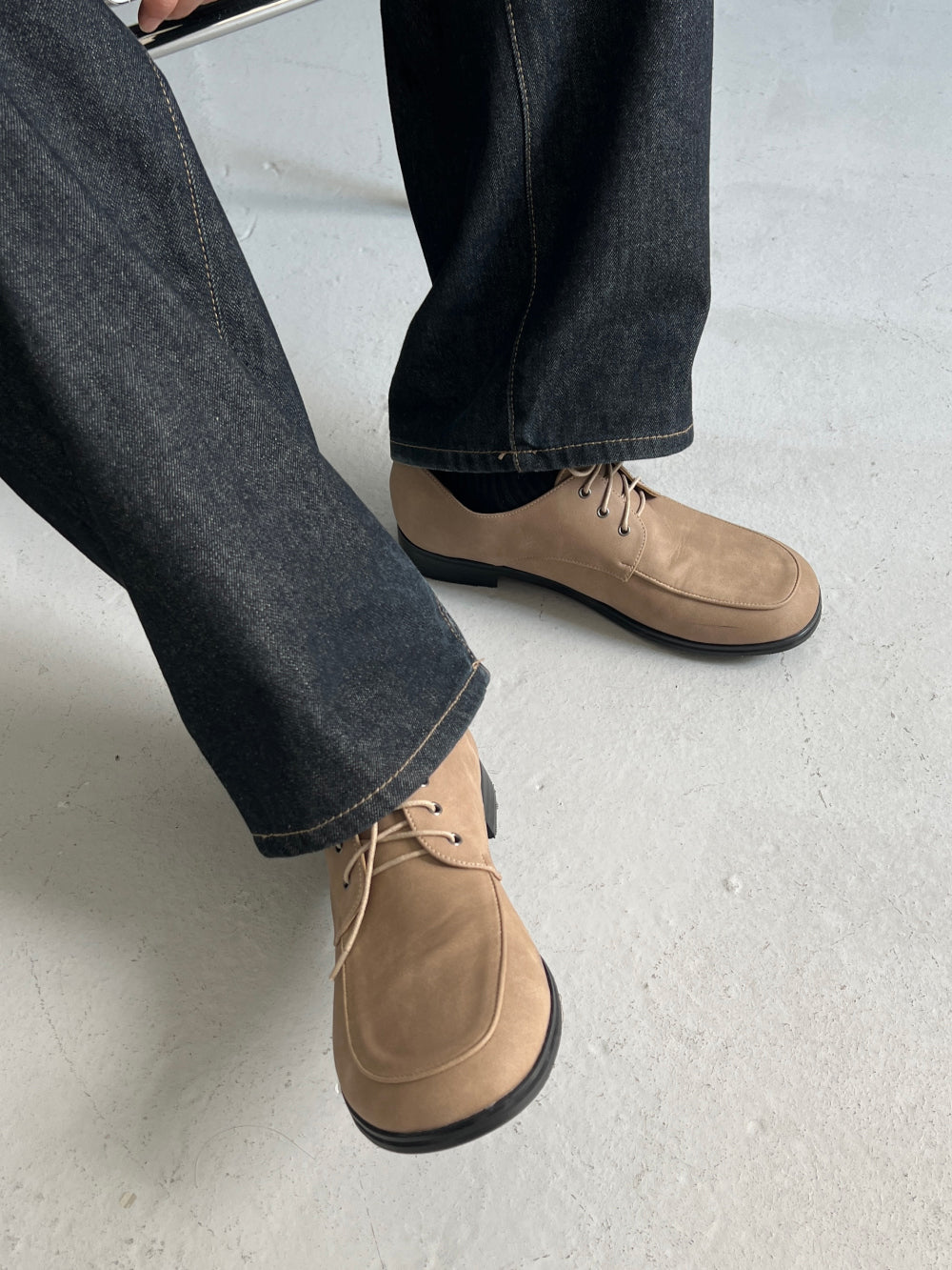 韓系極簡風皮鞋｜2色入