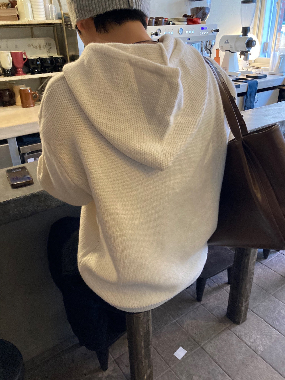 男友感單品！立體編織針織Hoodie｜4色入