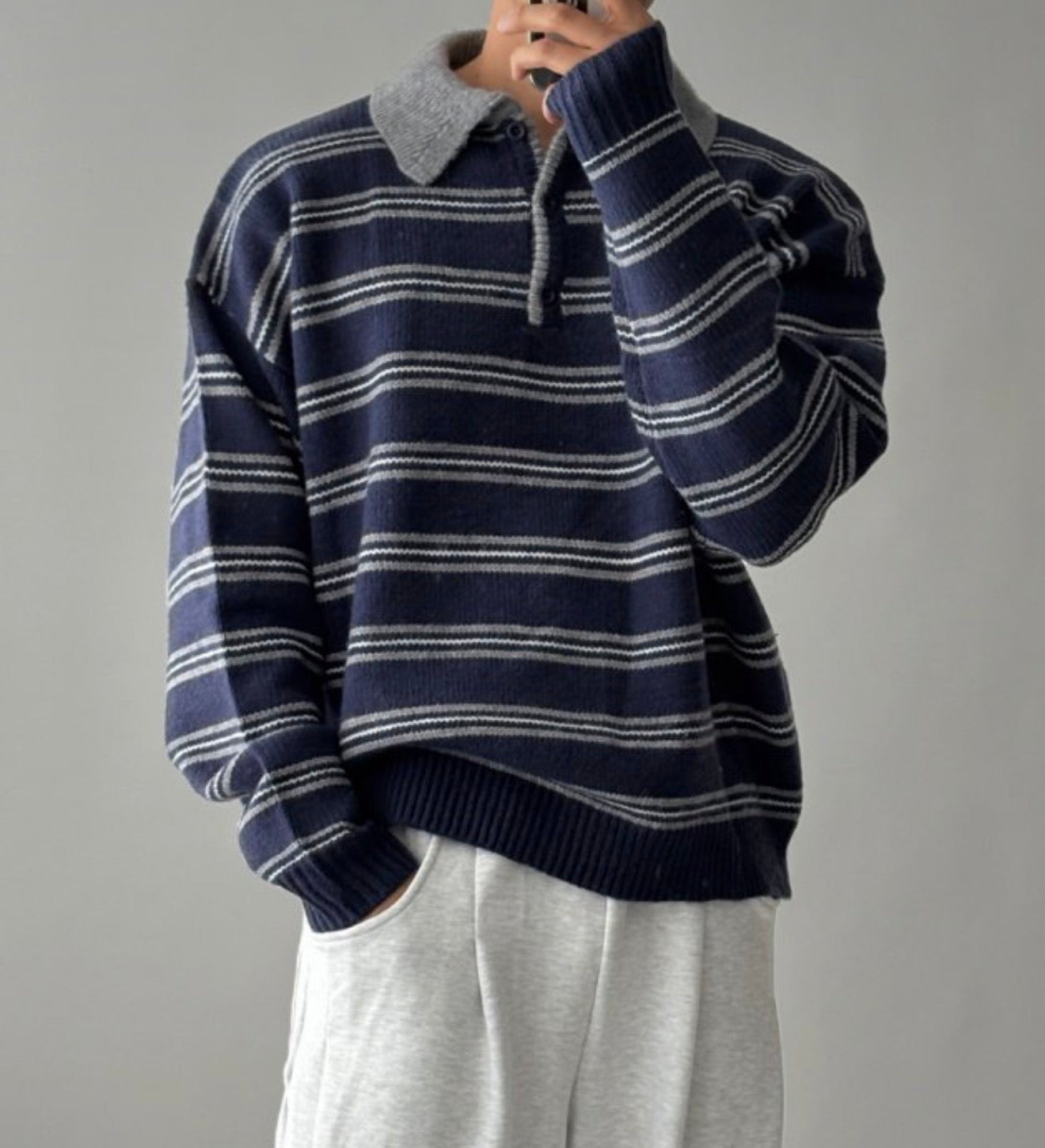 細橫間Collar領口針織衫