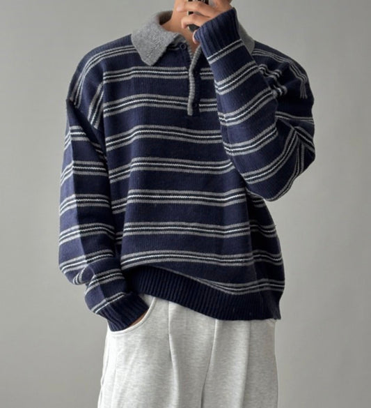 細橫間Collar領口針織衫