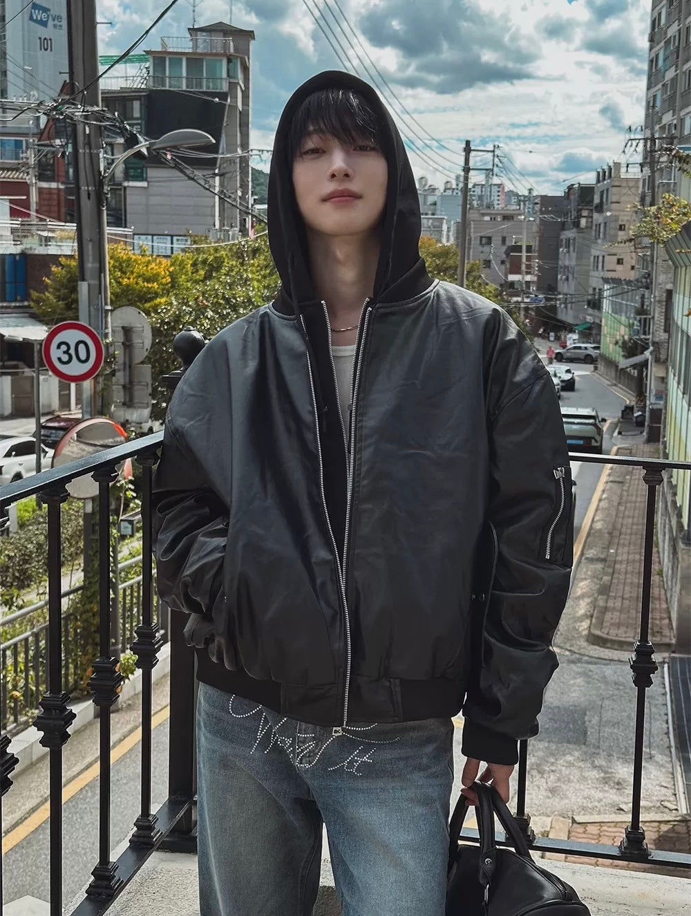 🔥店主推薦！型格假兩件連帽分層皮褸｜2色入