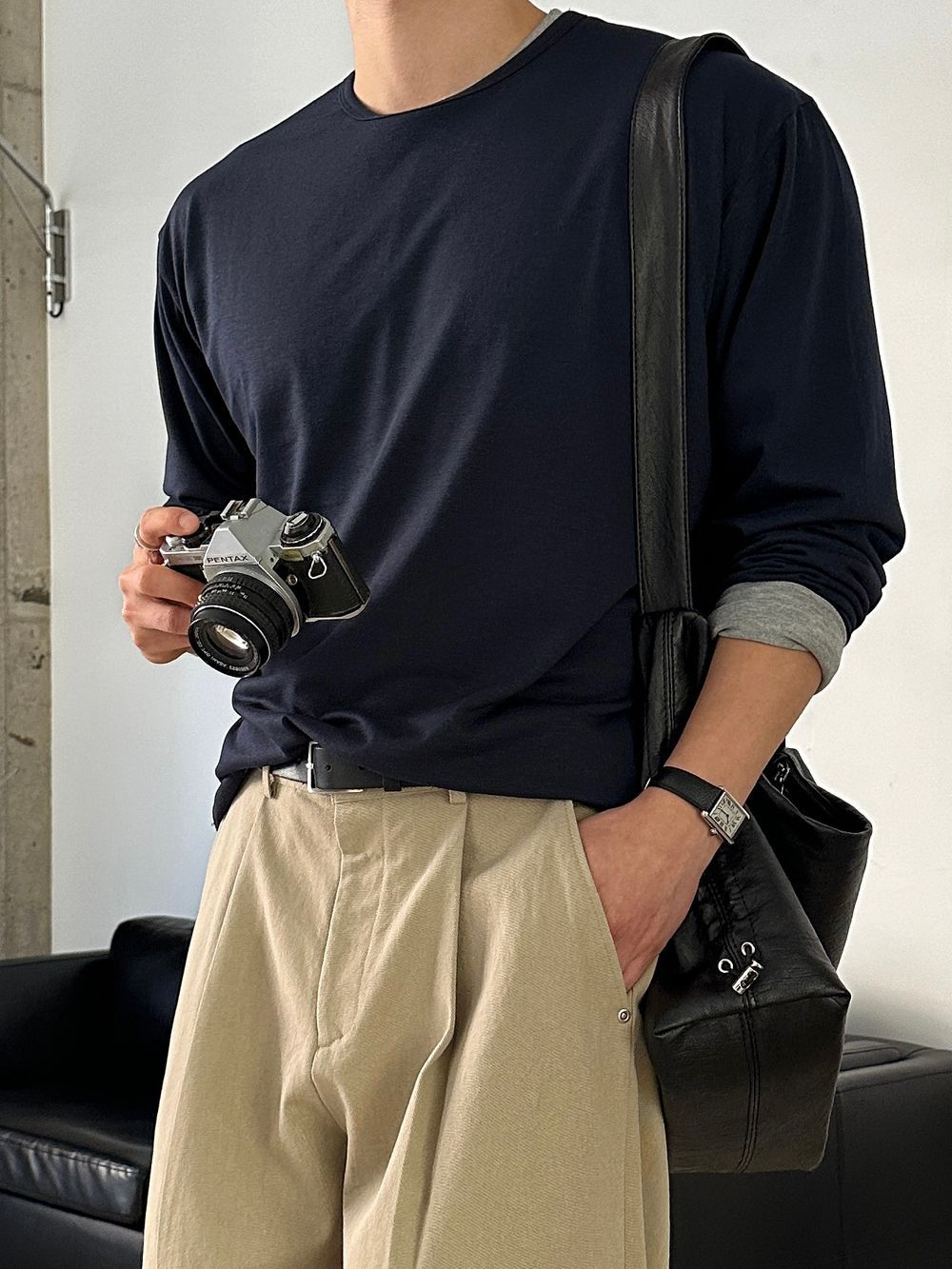 （1＋1）超親膚！韓製柔軟圓領長袖T恤｜9色入