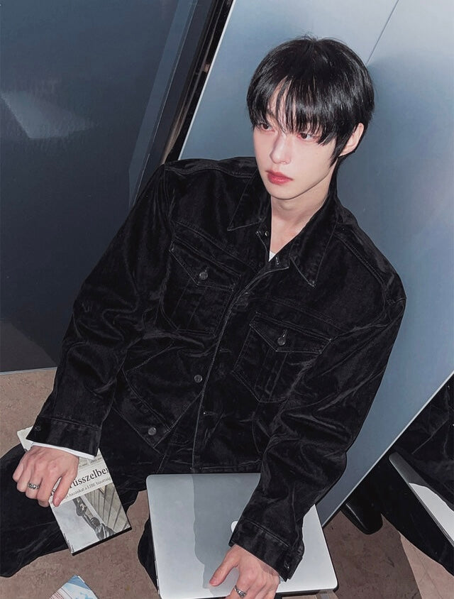 Premium！天鵝絨面牛仔外套｜2色入