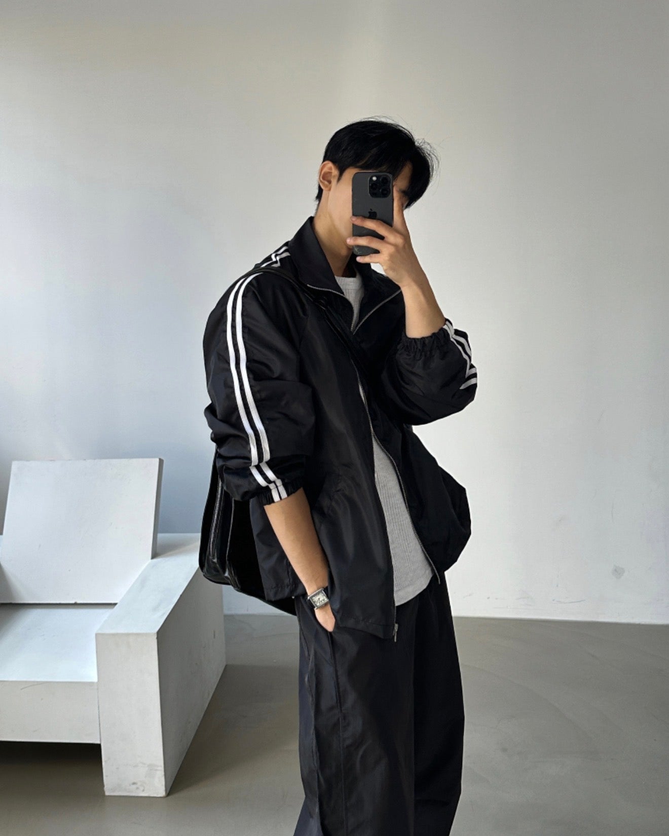 PREMIUM👑韓製裂紋理軟皮革斜孭袋｜3色入