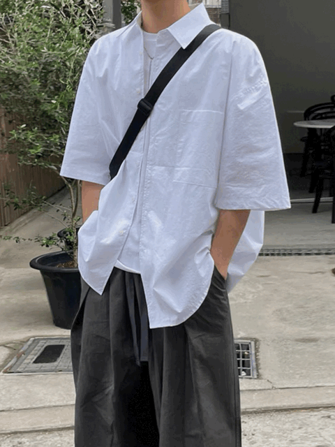 日系少年感純色恤衫
