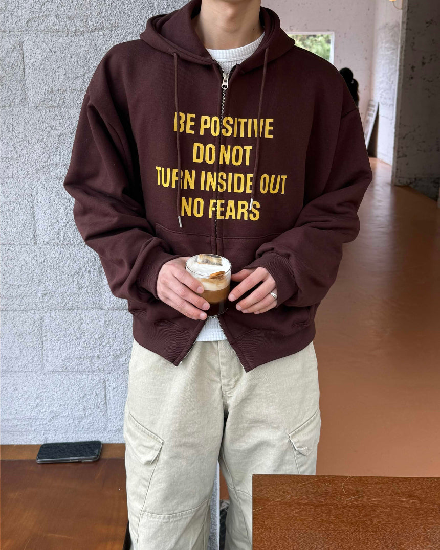 薄款更耐穿🍃Be Positive開胸衛衣｜3色入