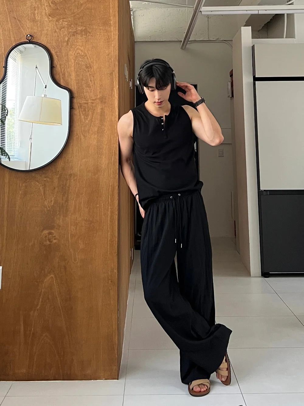 Gym Bro系列🏋️線條鈕扣坎肩背心｜3色入